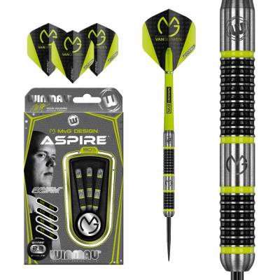 Šípky Winmau steel MvG Aspire 21g, 80% wolfram Hmotnosť šípky: 24g