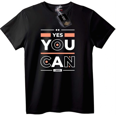 NOONEBRAND Тениска Да можеш 2021 - L, Black