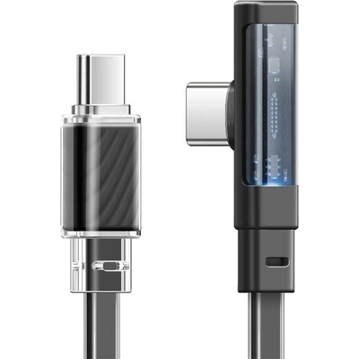Mcdodo Ъглов кабел Mcdodo CA-3453, USB-C към USB-C, 1.8m, LED, черен (CA-3453)