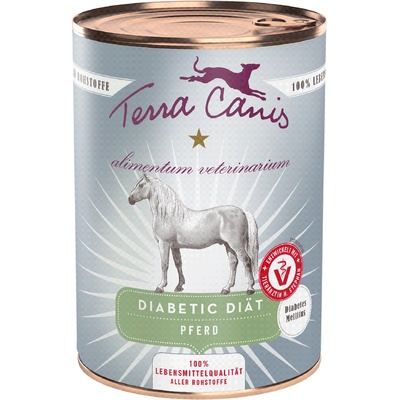 Terra Canis 6x 400g Terra Canis Alimentum Veterinarium Diabetic Diet Horse мокра храна за кучета