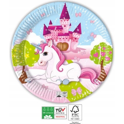 PROCOS Papierový tanier 20cm jednorožec