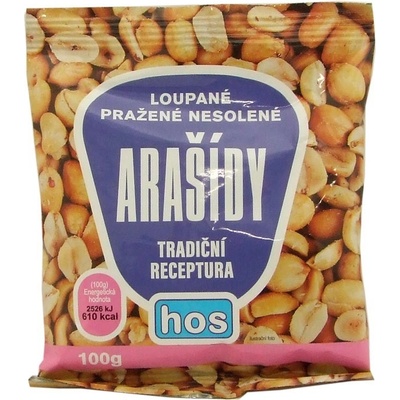 HOS Arašídy loupané pražené nesolené 100 g
