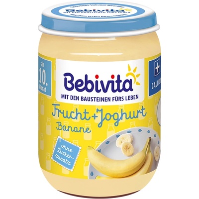 Bebivita БИО дует йогурт с плодове и банан 190г