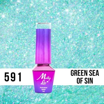 Molly Lac Gél lak Mermaid Whispers BLUE AMBER 592 5 ml