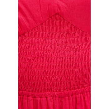 Hoss Intropia Памучна рокля Hoss Intropia в розово дълга разкроена 8229113 (8229113)