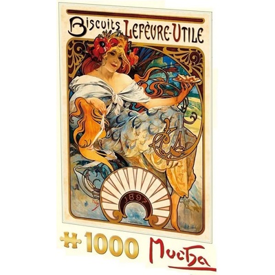 D-Toys - Puzzle Mucha: Lefévre Wafers - 1 000 piese