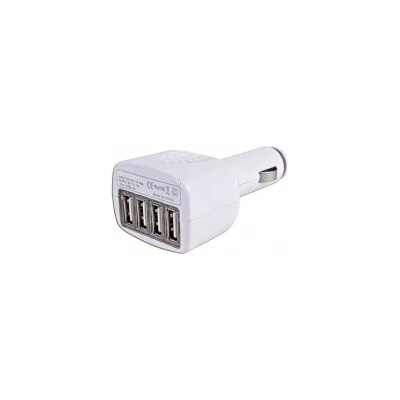 Универсално, USB зарядно, за кола, с 4 порта, 2100mA
