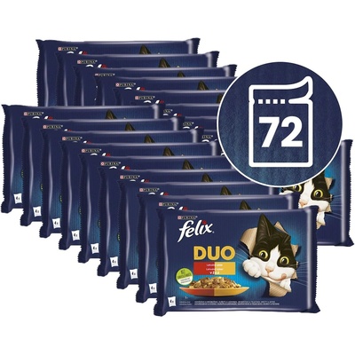 FELIX Капсули FELIX Fantastic DUO, вкусен избор в желе 72 x 85 г