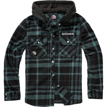 Image 1 of BRANDIT мъжка риза Iron Maiden - EDDI - каре - BRANDIT - 61048-черно-зелено