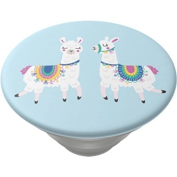 PopSockets PopTop Gen.2, Llamalliance in Blue, dvě lamy na modrém pozadí, výměnný vršek