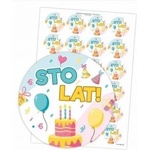 LearnHow Birthday Stickers - One Hundred Years! 24pc