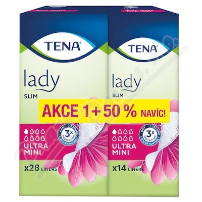 Tena Lady Slim Ultra Mini+50% 42 ks 211482 – Hledejceny.cz