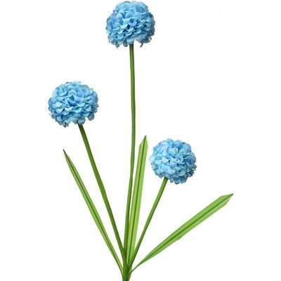 Velká umělá rostlina modrá okrasný česnek – 84 cm