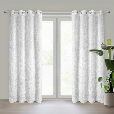 Takoy Záclona MARGARET z etamínu zdobená mohérovou niťou 140 x 250 cm-HF-460863 | 140 x 250 cm
