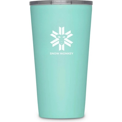 Snow Monkey termohrnek Enjoyer 473 ml tyrkysová