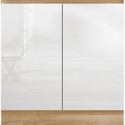 Шкаф за мивка Line 80 cm супер гланц бял HG