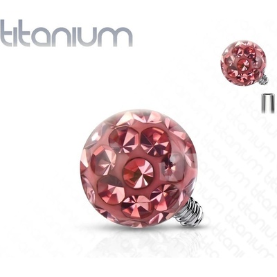 Šperky4U ozdobná kulička k dermálu titan závit TIT1121P-05