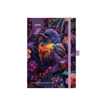 STREET Бележник с ластик Bird A5 96л тв. корица