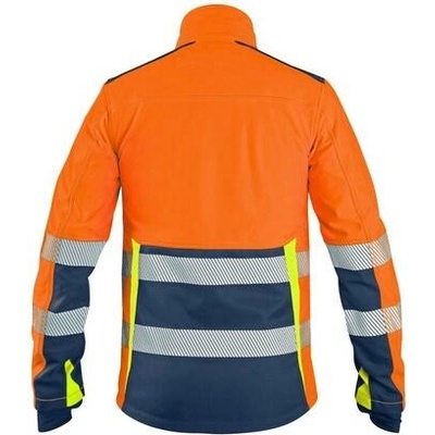 Canis CXS BENSON výstražná bunda pánská softshell oranžovo-modrá
