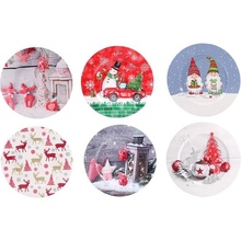 HIT Plechový vánoční podnos MIX motivů 33cm