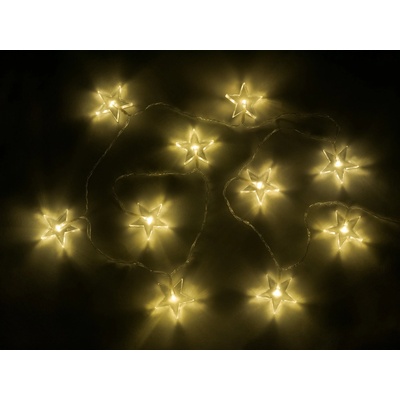 Solight LED vánoční řetěz hvězdy 1 5m 10 LED 2 x AA žluté světlo