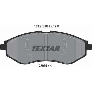 Sada brzdových platničiek kotúčovej brzdy TEXTAR 2397401