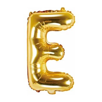 Image 1 of PartyDeco Балон от фолио Mini - Буква Е 35см златен