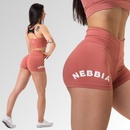 Nebbia šortky s vysokým pásom GYM HERO 582 old rose