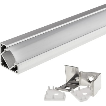 Image 1 of OPTONICA АЛУМИНИЕВ ПРОФИЛ ЗА LED ЛЕНТА 18 mm - ANGLE L=1m (5194)