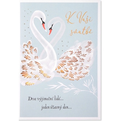 Svatební přání - Labutě se zlatým peřím