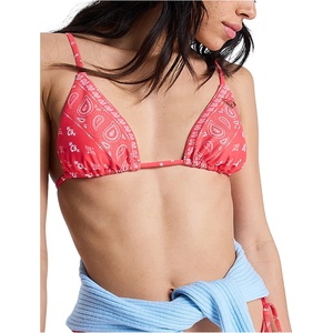 Roxy Дамско бикини горнище Roxy Women's Beach Bandana Tiki Tri Bikini top - Hibiscus Boho Bandana Bico - размер L (150-6319-0114)