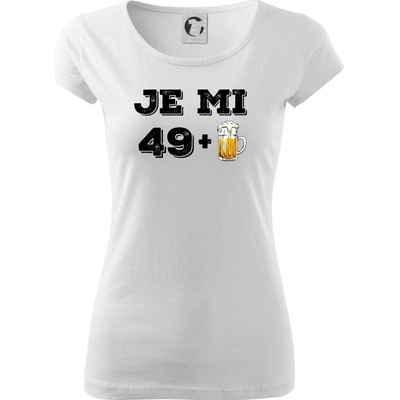 Je mi 50 pivo Pure dámske tričko Biela