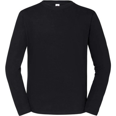 Fruit of the Loom Černé ikonické tričko 195 Ringspun Premium černá