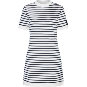 super. natural Дамска рокля super. natural Women's Casual Stripe Bio Dress - Fresh White / Navy Stripe (134-1747-0113)