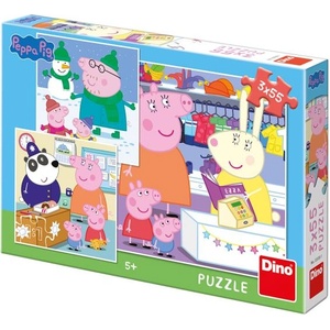 Dino Дино Пепа Пиг 3x55 Пъзел (335301)