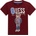 GUESS Тениска за мини момче с къс ръкав в цвят бордо с мече и надпис Guess