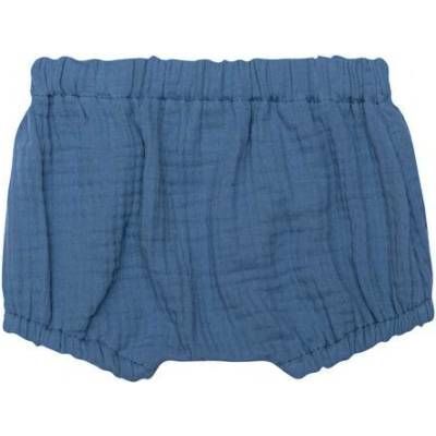 MUFFIN MODE kraťasy z mušelínu Muslin Bloomers GOTS modré