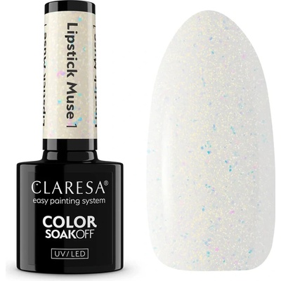 ERANTI Gél lak Claresa Lipstick Muse 1 mliečny s trblietkami 5 g