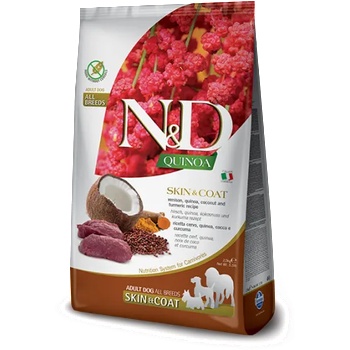 Image 1 of Farmina N&d dog grain free quinoa skin & coat venison, coconut medium & maxi - за чувствителен стомах, лъскав косъм и здрава козина, за кучета над 1 година, с еленско месо, киноа, кокос и куркума - 2, 5 кг pnd0250154