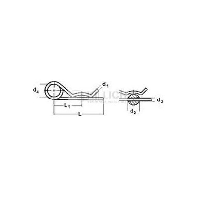 závlačka 5.0x95 ZINEK dvojitá Springlock-double DIN 11024 – Zboží Mobilmania