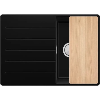 Твоят Стил Черна кухненска мивка от гранит Копенхаген 40 Top 700х500