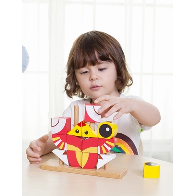 Classic World Дървен пъзел - кубчета Лъвче (5106)