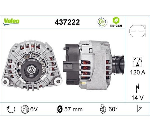 Alternátor VALEO 437222