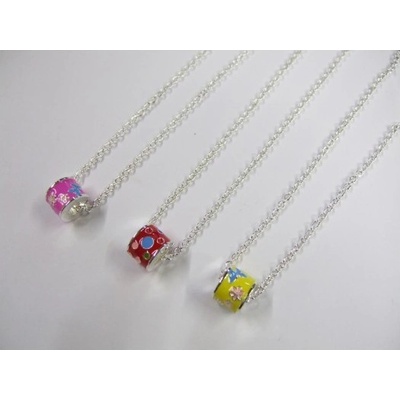 Fashion Jewelry Řetízek buben smaltový růžový 1-rt339