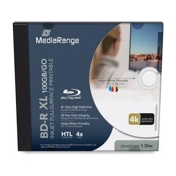 MediaRange BD-R XL 100GB (MR520) - 4x, пълно мастиленоструйно печатно покритие