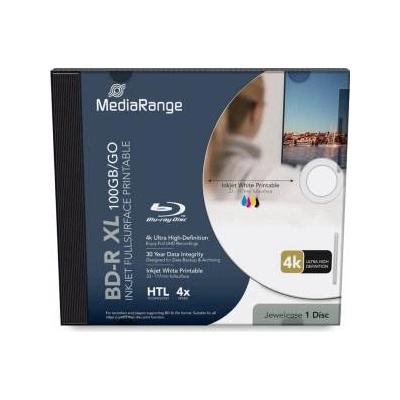 MediaRange BD-R XL 100GB (MR520) - 4x, пълно мастиленоструйно печатно покритие