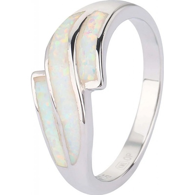 Bealio stříbrný Vlnky bílý Opál 03 04345 0630