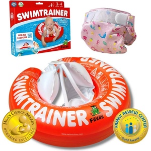 Freds Swimtrainer Промо комплект бебешки пояс + памперс бански розов