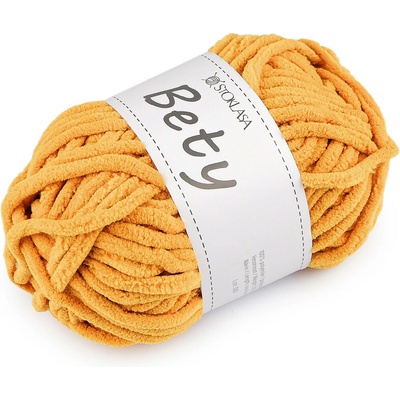 Stoklasa Pletací žinylková příze Bety 100 g Balení: 1 ks, Varianta: 4 (22) hořčicová 4 (22) hořčicová