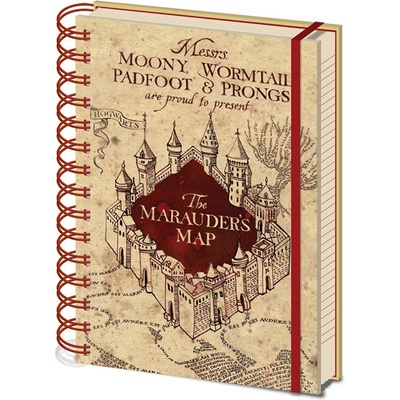 Cure Pink poznámkový blok Harry Potter: The Marauders Map A5 14,8 x 21 cm SR72325 – Zboží Dáma